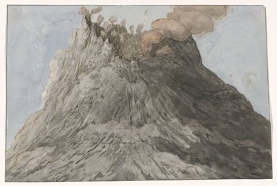 Krater van de Etna Etna Kraterinin Görünümü (nesne üzerindeki başlık) İtalya, Sicilya ve Malta'da Seyahatler - 1778 (dizi başlığı) by Willem Carel Dierkens