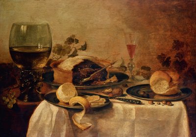 Meyveli Turta ile Natürmort, 1635 by Willem Claesz. Heda
