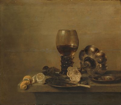 Kırık Bir Camla Natürmort by Willem Claesz. Heda