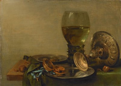 Gümüş Tazza ile Natürmort by Willem Claesz. Heda