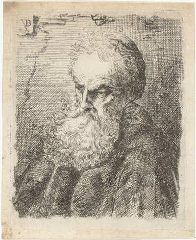Sakallı yaşlı bir adamın büstü by Willem Cornelis van Dijk