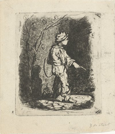 çember ile çocuk by Willem Cornelis van Dijk