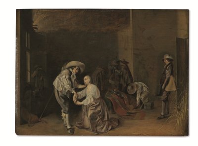Yağma yapan askerler (panel üzerine yağlıboya) by Willem Cornelisz Duyster