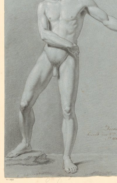 Önden görülen çıplak erkek ayakta (3. ödül 1810) by Willem Grebner