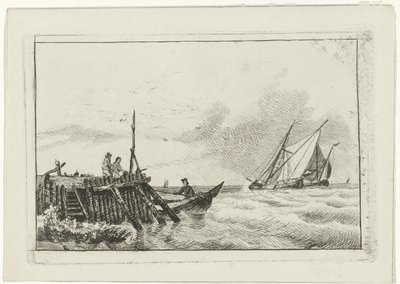 su üzerinde iskele by Willem Gruyter jr.