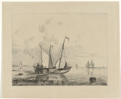 Alçaltılmış yelkenli yelkenli gemi by Willem Gruyter jr.