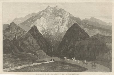 Dağ Gezginleri Sulimaneij vadisine giriş (nesne üzerindeki başlık) by Willem Hendrik Hoogkamer