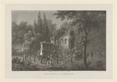 Nijmegen'deki St. Maarten Şapeli (Valkhof) Nijmegen'deki harabeler (nesne üzerindeki başlık) by Willem Hendrik Hoogkamer