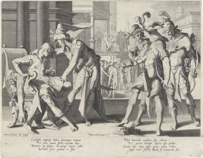 Oordeel van Cambyses Adalet Tahtı (dizi adı) by Willem Isaacsz. van Swanenburg