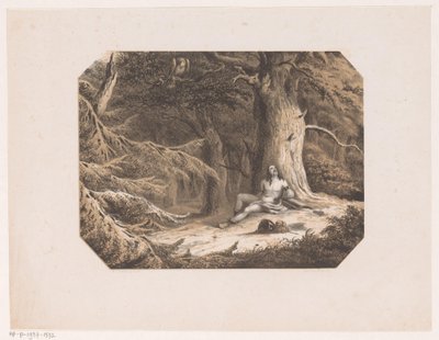 Ormanda yarı çıplak adam by Willem Jacob Hofdijk