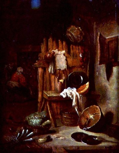 Bir Mutfak İçi (tuval üzerine yağlı boya) by Willem Kalf