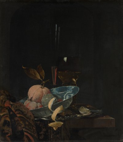 Meyve, Züccaciye ve Wanli Kase ile Natürmort, 1659. by Willem Kalf