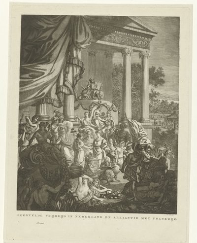 Hollanda ve Fransa arasındaki ittifakın alegorik temsili, 1795 Hollanda