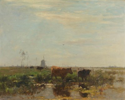 Su kenarında inekler ile çayır Su yanında inekler ile çayır by Willem Maris