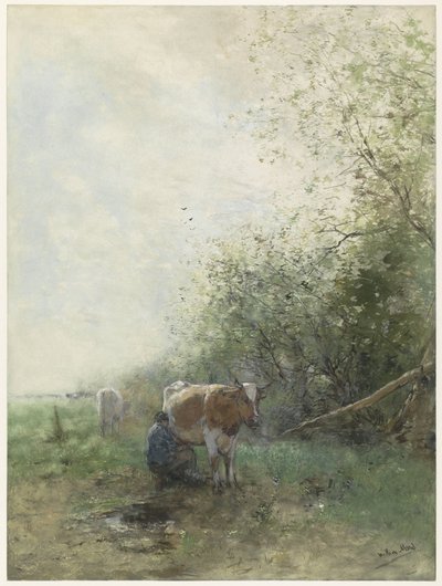 sağım zamanı by Willem Maris