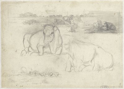 İnek çizimleri by Willem Maris