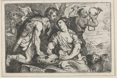 Meleager en Atalanta by Willem Panneels
