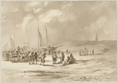 Balıkçılar ile plaj by Willem Pieter Hoevenaar