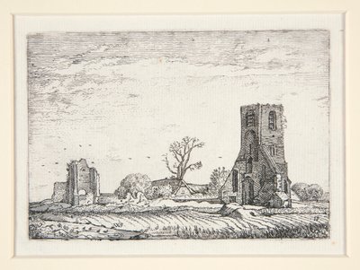 Bir kilisenin kalıntıları (Lahey yakınlarındaki Eykenduynen Şapeli), Manzara Setinden 10. Levha by Willem Pietersz. Buytewech
