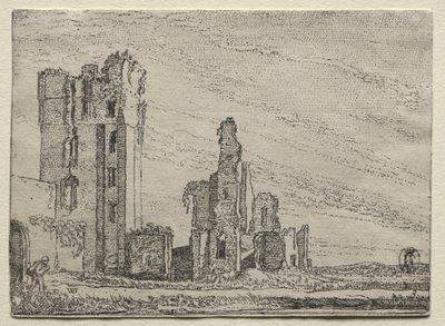 Haarlem yakınlarındaki Huys Te Kleef Kalesi Harabeleri, c. 1616. by Willem Pietersz Buytewech