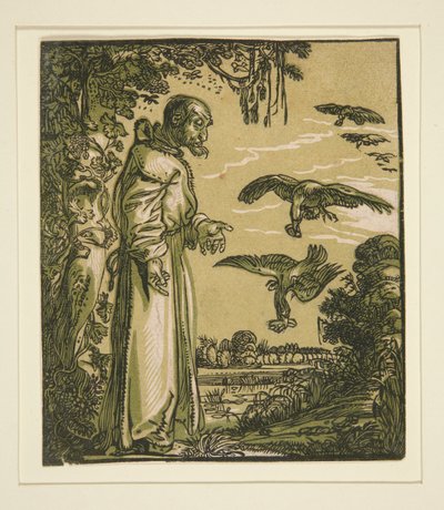 St. Paul the Hermit (Elijah) Kuzgunlar Tarafından Besleniyor by Willem Pietersz. Buytewech