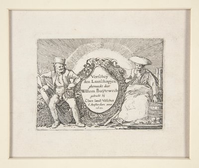 Manzara Seti için başlık sayfası by Willem Pietersz. Buytewech