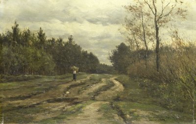 Laren yakınlarındaki Köy Yolu, (Kuzey Hollanda Eyaleti) by Willem Roelofs (I)