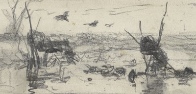 Bir su özelliğinde ördek yemleri by Willem Roelofs (I)