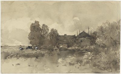 Çiftlik ile manzara by Willem Roelofs (I)