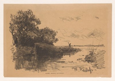 polder manzarası by Willem Roelofs (I)