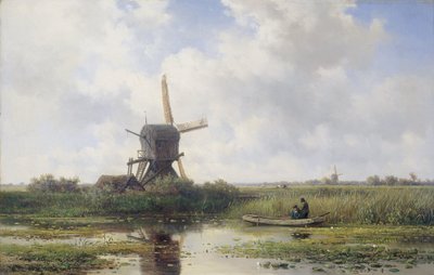 Abcoude yakınlarındaki Gein Nehri by Willem Roelofs (I)