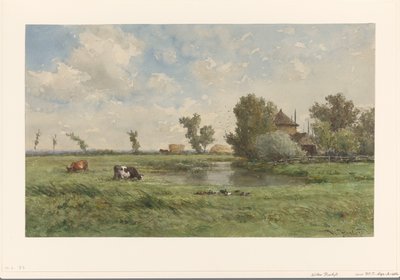 İnekler ile mera by Willem Roelofs (I)