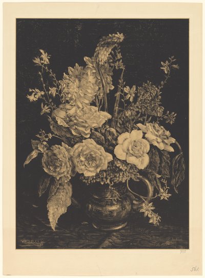 Vazoda Çiçekler by Willem Roelofs (II) (signed by artist)