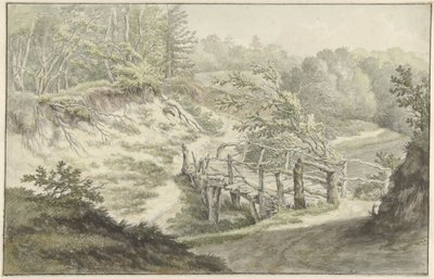 Ahşap köprü ile kumul manzara by Willem Uppink