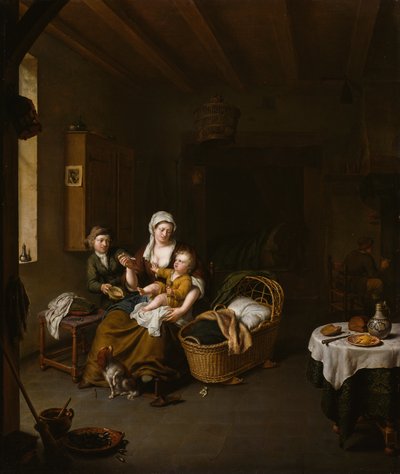 Çocuğunu Besleyen Anne (Mutlu Anne) by Willem Van Mieris