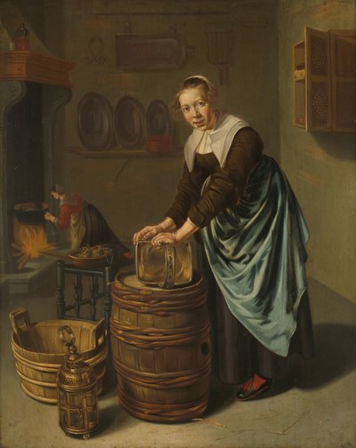 Bir gemi ovma kadın by Willem Van Odekercken