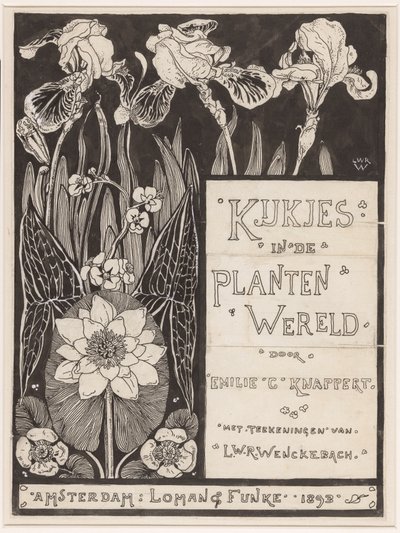 Bant tasarımı: Knappert, Emilie C., Views into the Plant World, 1893 by Ludwig Willem Reymert Wenckebach