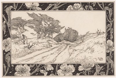 Marram çimenli kumul manzarası by Ludwig Willem Reymert Wenckebach