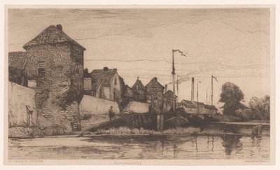 Leerdam'daki liman (nesnedeki başlık) by Willem Wenckebach