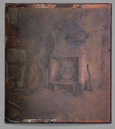 Şöminenin yanında bir kadınla iç by Willem Witsen (possibly)