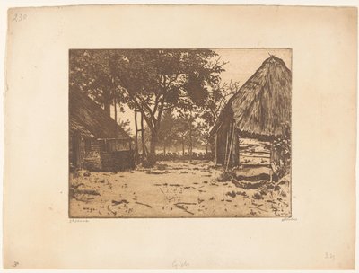 Brabant'ta Çiftlik Bahçesi by Willem Witsen (signed by artist)