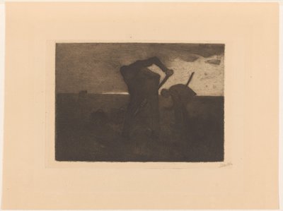 Üç patates hasat makinesi by Willem Witsen (signed by artist)