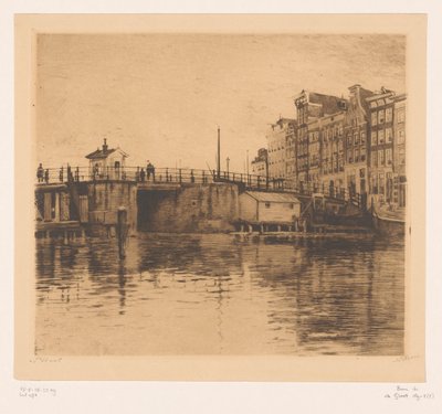 Amsterdam'daki Kraansluis'in görünümü by Willem Witsen (signed by artist)