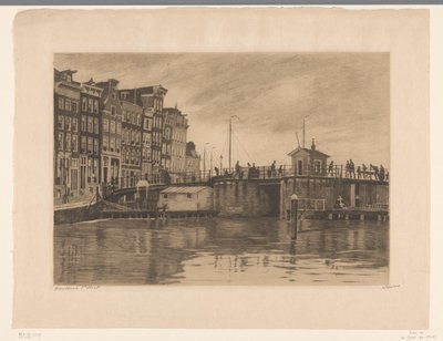 Amsterdam'daki Kraansluis'in görünümü by Willem Witsen (signed by artist)