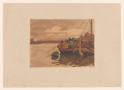 Amsterdam'daki IJ'deki mavnalar by Willem Witsen (signed by artist)