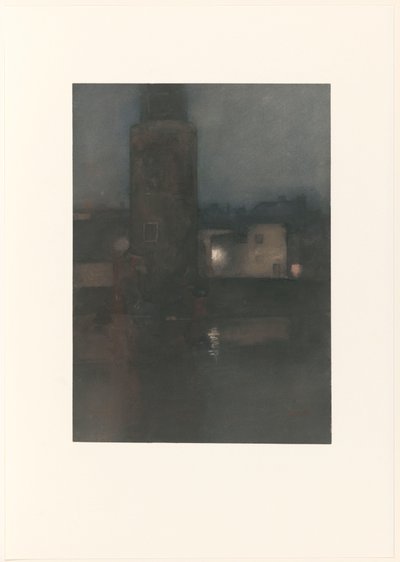 Montelbaanstoren geceleri Amsterdam'da by Willem Arnoldus Witsen