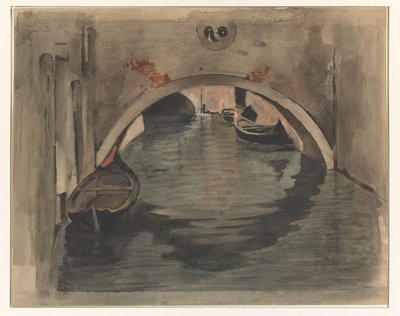Venedik'te bir kemer köprünün altında görüntüleyin by Willem Arnoldus Witsen