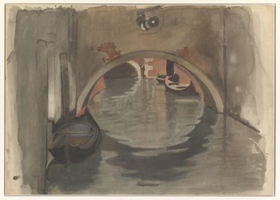 Venedik'te bir kemer köprünün altında görüntüleyin by Willem Arnoldus Witsen