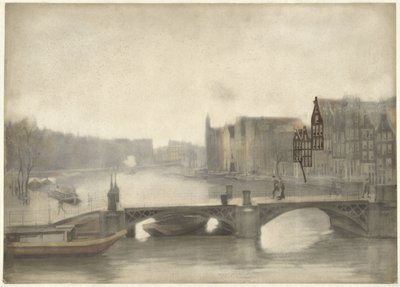 Sisin içinde Binnen-Amstel'in görünümü by Willem Arnoldus Witsen