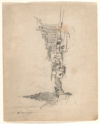 Montelbaanstoren'deki Oude Schans'a bakış by Willem Arnoldus Witsen